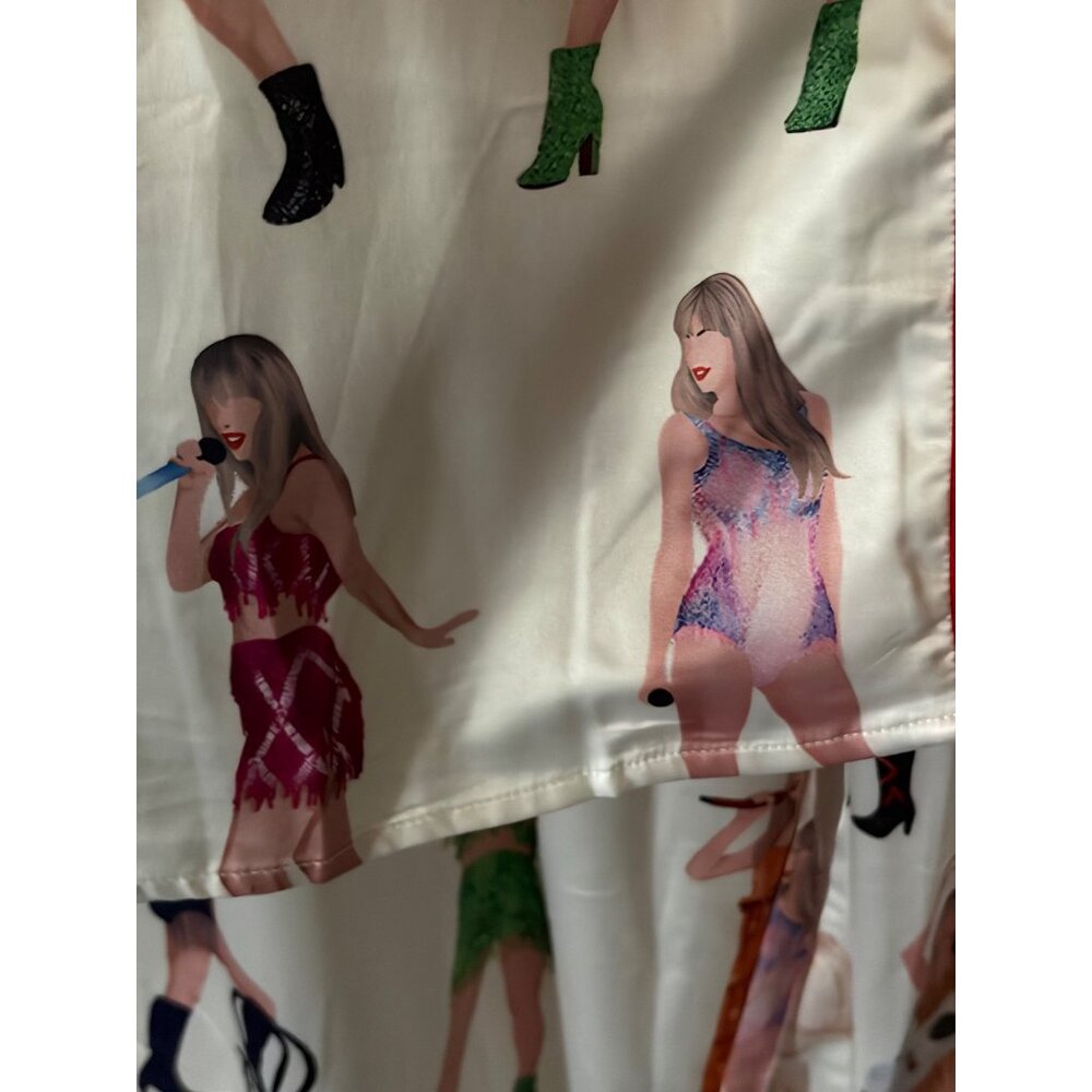 Taylor Swift Inspired PJ Pajama Set 2 Satin Feel XXL - Picture 10 of 14